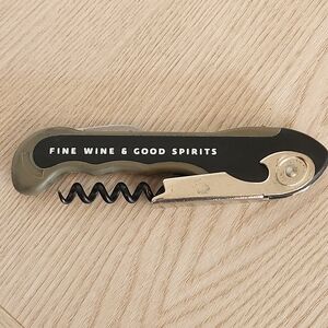 Fine Wine & Good Spirits 4 Function Corkscrew Bottle & Can Opener & Cheese Knife